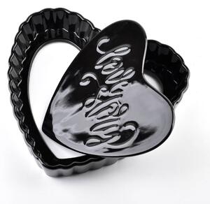 Cookini Koláčová forma MODERN LIFE ve tvaru srdce černá