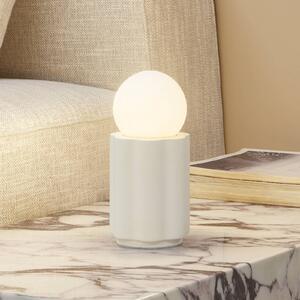 Stolní lampa Lindby Nielson, béžová, výška stínidla 8,5 cm, sádra