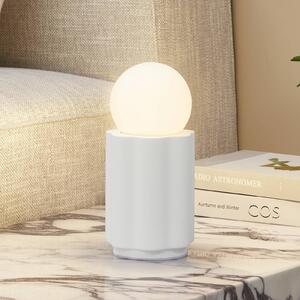 Stolní lampa Lindby Nielson, bílá, výška stínidla 8,5 cm, sádra