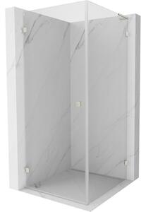 Mexen Lunar-B L sklápěcí sprchový kout levý 70 x 70 cm, čiré sklo, broušená ocel, 832L-070-070-97-00-L