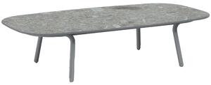 Manutti Nízký stůl Minus, Manutti, oválný 148x74x35 cm, rám hliník šedočerná lava, deska keramika 12 mm dekor dle vzorníku