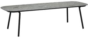 Manutti Jídelní stůl Minus, Manutti, oválný 220x100x74 cm, rám hliník šedobéžový flint, deska keramika 12 mm dekor dle vzorníku