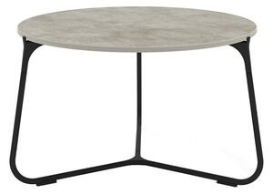 Manutti Nízký stolek Mood, Manutti, kulatý 60x38 cm, nerezový rám lakovaný barva dle vzorníku, deska laminát Trespa dekor dle vzorníku