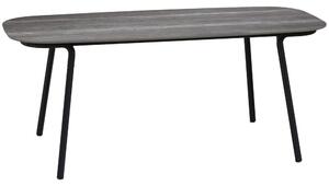 Manutti Zvýšený jídelní stůl Minus, Manutti, oválný 220x100x90 cm, rám hliník šedočerná lava, deska keramika 12 mm dekor dle vzorníku