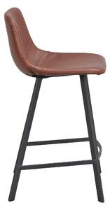 Hnědá kožená barová židle Rowico Bristol