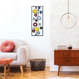 ASIR Nástěnná dekorace kov BARVENÝ VESMÍR V RÁMU 28 x 74 cm