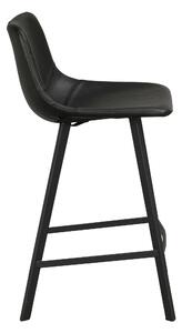 Černá kožená barová židle Rowico Bristol