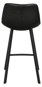 Černá kožená barová židle Rowico Bristol