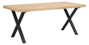 Přírodní masivní dubový jídelní stůl Rowico Madis X, 170 cm