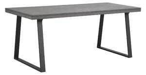 Hnědý masivní dubový jídelní stůl Rowico Madis U, 170 cm