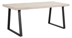 Bělený masivní dubový jídelní stůl Rowico Madis U, 170 cm