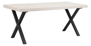 Bělený masivní dubový jídelní stůl Rowico Madis X, 170 cm