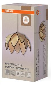 Osram - Lustr na lanku DECOR RATTAN 1xE27/15W/230V pr. 67 cm béžová/černá
