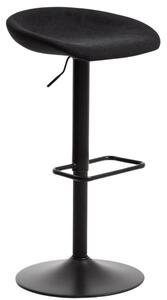 Kave Home Černá čalouněná barová židle Danua 58-82 cm