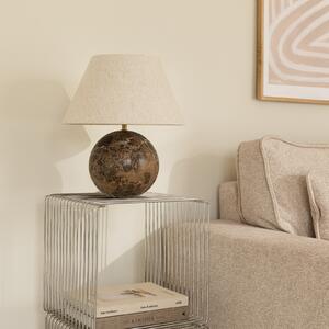 Stolní lampa Globen Lighting, Hnědá / Rezavá, Obývací pokoj, Tkanina / Textil, Design