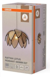 Osram - Lustr na lanku DECOR RATTAN 1xE27/15W/230V pr. 48 cm béžová/černá