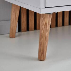 KOMODA, bílá, vysoce lesklá bílá, 105,5/86/33 cm MID.YOU - Komody na nožičkách, Online Only