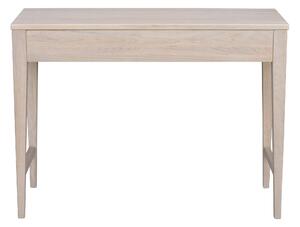 Přírodní masivní lakovaný dubový konzolový stolek Rowico Featti, 100 cm