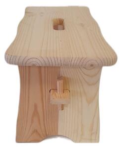 Dřevěná stolička, borovice, 39 x 19 x 21 cm