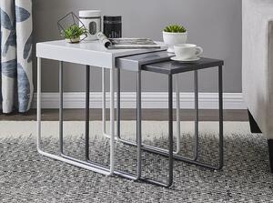 Přístavný stolek VACKY bílá/šedá
