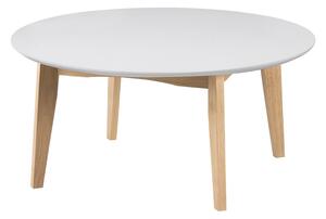 Kulatý konferenční stolek 90 cm Skandinávský Bílý OVEN