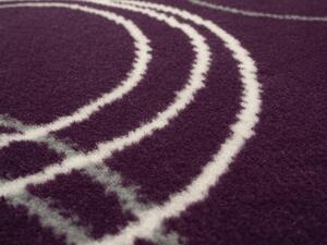 Alfa Carpets Kusový koberec Kruhy lila - 80x150 cm