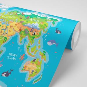 Samolepící tapeta zeměpisná mapa světa pro děti