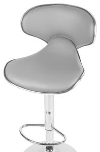 Sada 2 otočných barových židlí z umělé kůže šedé CONWAY