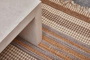 Diamond Carpets koberce Ručně vázaný kusový koberec Houndstooth DESP HL89 Beige Mix - 80x150 cm