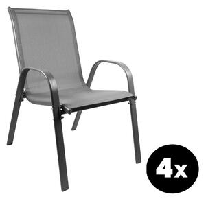 Aga 4x Zahradní židle MR4400GY-4 Šedá