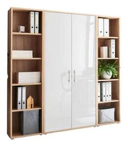SKŘÍŇ NA ŠANONY, Sonoma dub, vysoce lesklá bílá, 173/186/33 cm MID.YOU, Online Only