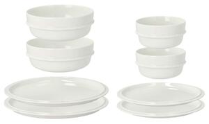 Zone Denmark Bílá porcelánová sada nádobí Eau, 8 ks
