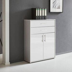 SKŘÍŇ NA ŠANONY, šedá, vysoce lesklá bílá, 84,5/114/33 cm MID.YOU - Online Only kancelářský nábytek, Online Only