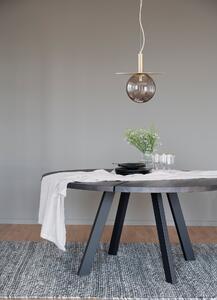 Tmavě hnědý dubový jídelní stůl Rowico Olym, 160 cm