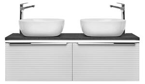 Koupelnová skříňka s umyvadlem a deskou LEONARDO White DU120/1 | 120 cm