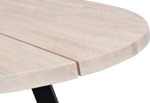 Bělený dubový jídelní stůl Rowico Olym, 160 cm