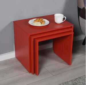 Adore Furniture SADA 3x Konferenční stolek červená AD0131