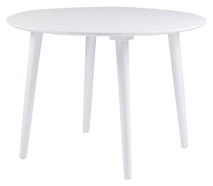 Bílý kaučukový jídelní stůl Rowico Bolat, 106 cm