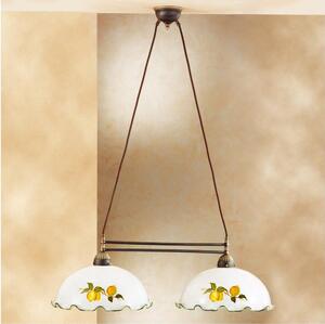 Kolarz 731.82.117 - Lustr na lanku NONNA 2xE27/75W/230V citrony