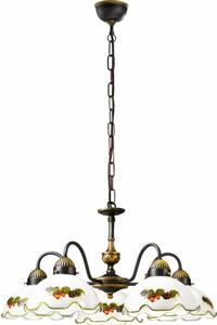 Kolarz 731.85.113 - Lustr na řetězu NONNA 5xE27/75W/230V víno/jahody