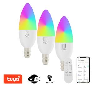 Immax NEO 07716CDO -SADA 3xLED RGB Stmívatelná žárovka E14/6W/230V Wi-Fi Tuya+DO