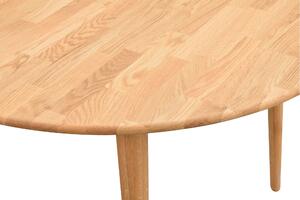 Přírodní dubový oválný jídelní stůl Rowico Ennis, 170/250 cm