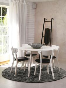 Bílý kaučukový jídelní stůl Rowico Muya, Ø 115 cm