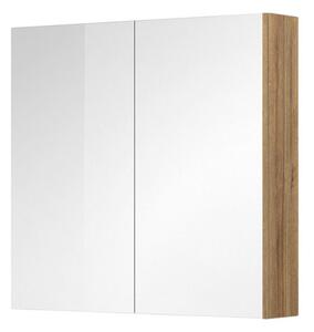 Mereo Mereo, Aira, koupelnová galerka 60 cm nebo 80 cm, zrcadlová skříňka, 2x dveře, dub Kronberg, CN717GR