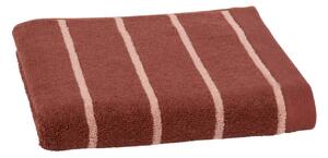 Froté ručník se vzorem světlých pruhů 500g/m2 červená/bílá ručník 50x100 cm