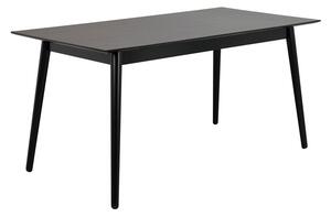 Černý kaučukový jídelní stůl Rowico Bolat, 140 cm