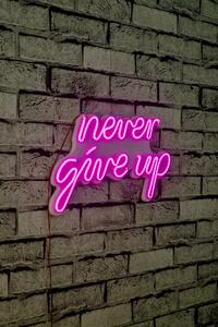 ASIR Dekorativní LED osvětlení NEVER GIVE UP růžová