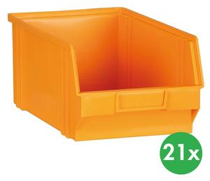 Plastové boxy BASIC typ C, 205 x 335 x 149 mm, 21 ks, žlutooranžová