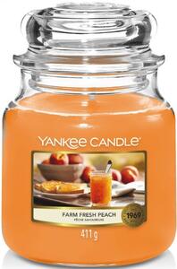 Yankee Candle vonná svíčka Classic ve skle střední Farm Fresh Peach