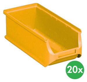 Plastové boxy PLUS 2L, 102 x 215 x 75 mm, žluté, 20 ks